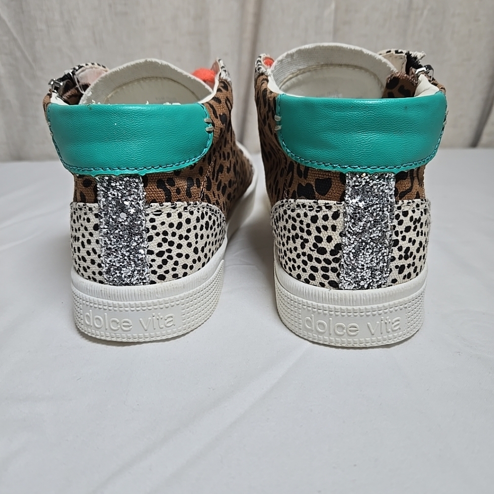Dolce Vita Animal Print High Top Ladies Sneaker Size 8.5 - Picture 5 of 11